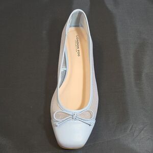 BRAND NEW LONDON FOG MESH BOWNOT SLIP ON WOMENS LOW HEEL PUMP